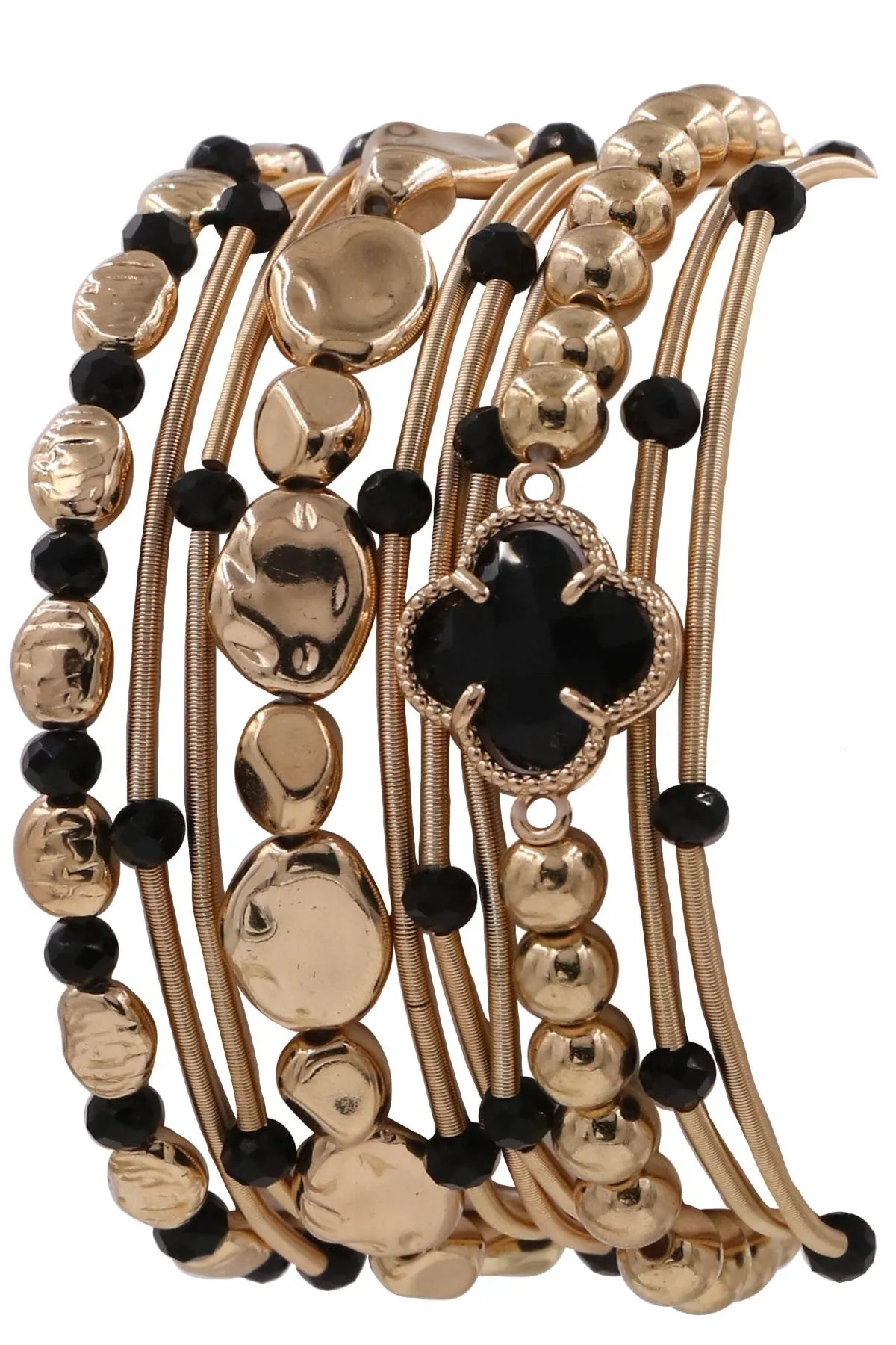 Black Quatre Bracelet Set