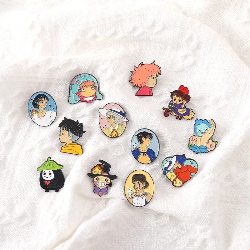 Cute Pin Cartoon Character Alloy Stoving Varnish Unisex Brooches