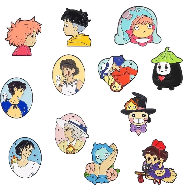 Cute Pin Cartoon Character Alloy Stoving Varnish Unisex Brooches
