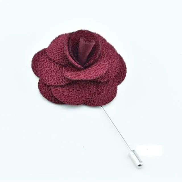 Handmade Camellia Flower Lapel Pin