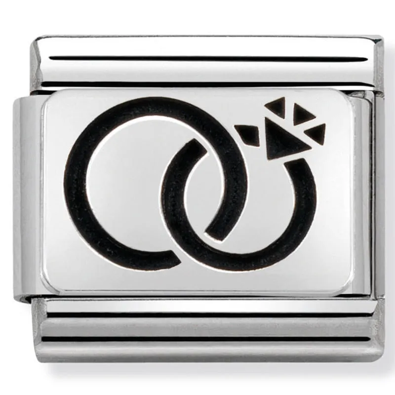 Love - Wedding Rings Silver Charm