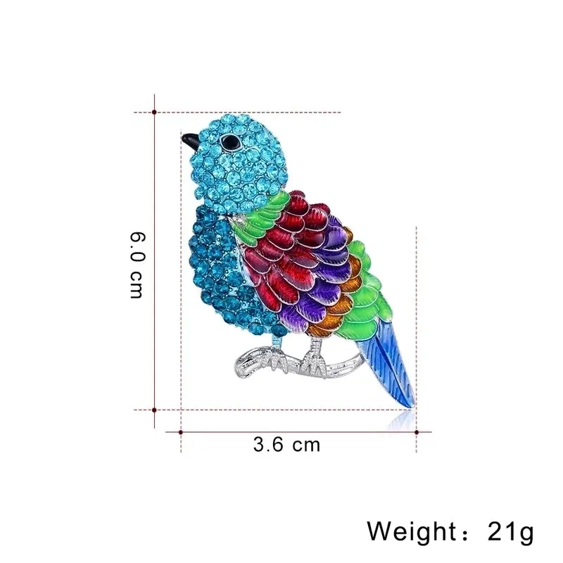 Retro Pastoral Animal Bird Alloy Inlay Rhinestones Unisex Brooches